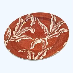 Vintage Wallace China “Shadowleaf” Restaurant Ware Dinner Plate Red Tropical